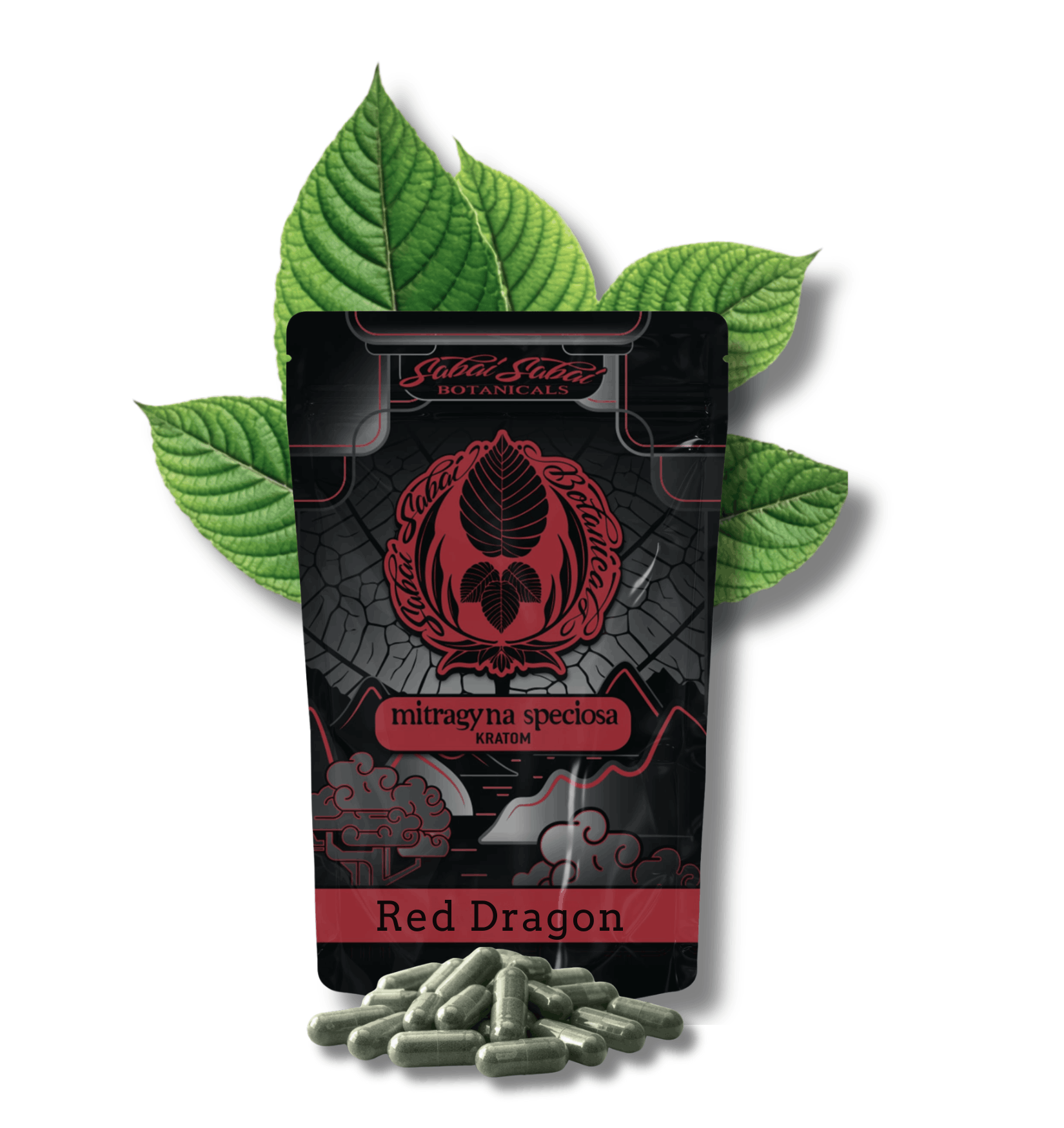 Red Dragon Kratom Capsules (500mg Per Capsule)